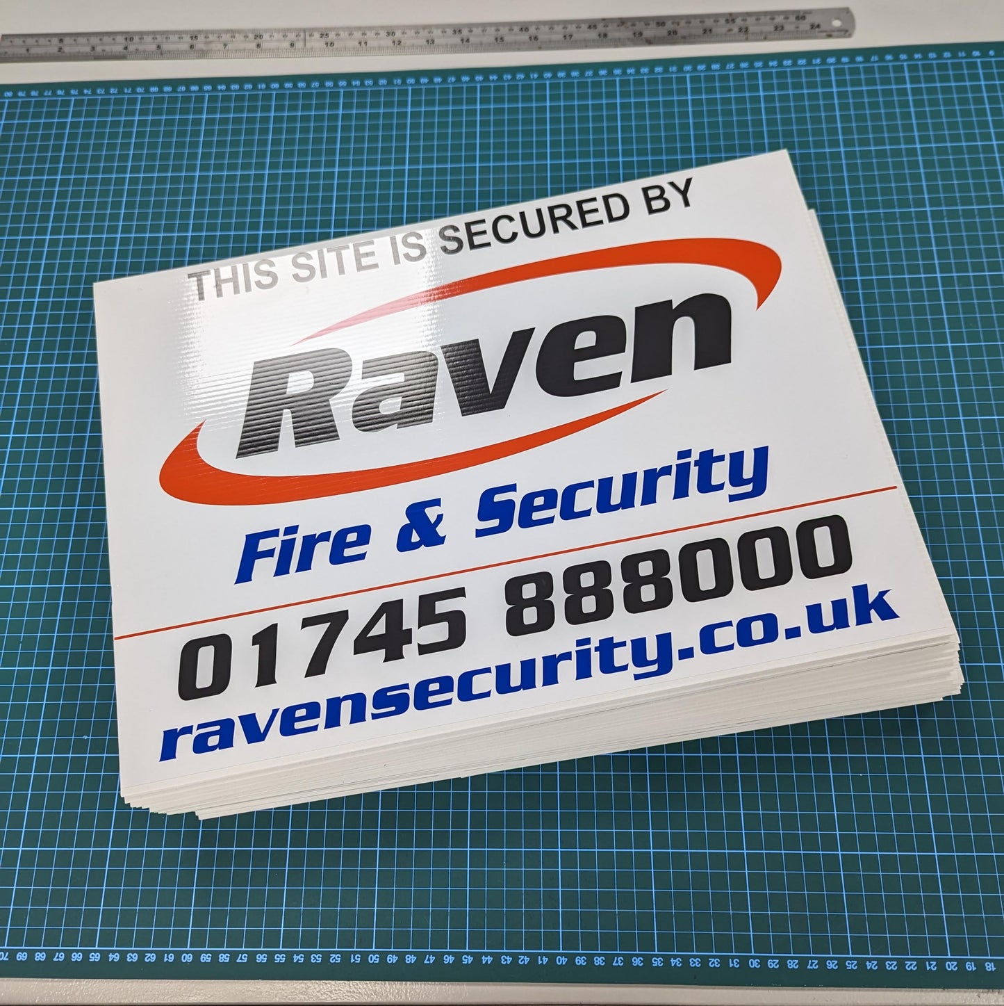 Security Boards - Your Company Logo on a Pre-Designed Format